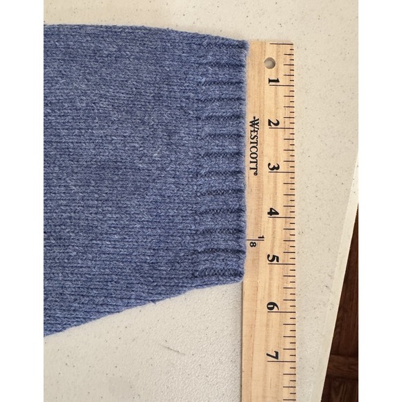 Croft & Barrow 3X Knit Zipper Sweater Cardigan Christmas Blue Snowflake Snowman - Picture 12 of 16